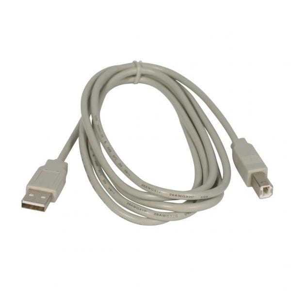 Kabel USB (2.0), USB A M- USB B M, 3m, szary, Logo, blistr