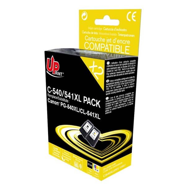 UPrint kompatybilny ink / tusz PG540XL+CL541XL, z black/color, 750/650s, 25/18ml, C-540/541XL PACK, dla Canon Pixma MG2150, 3150