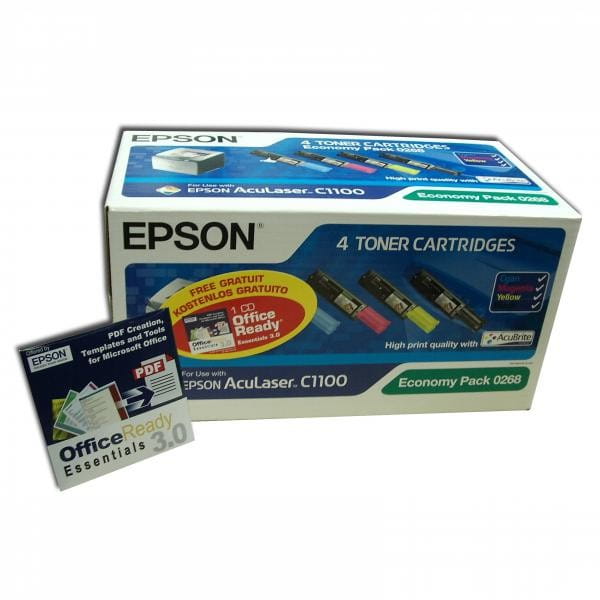 Epson oryginalny toner C13S050268, CMYK, 4000/1500s, Epson AcuLaser C1100, 1100N, CX11N, 11NF, 11NFC, O