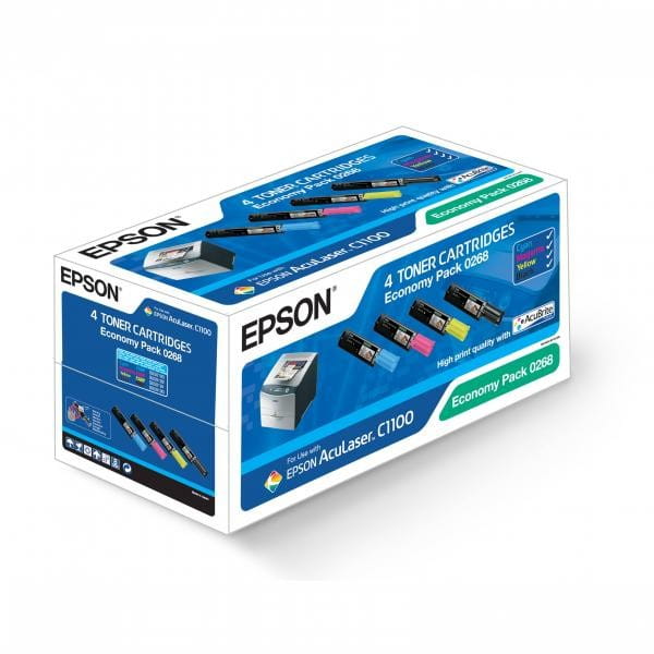 Epson oryginalny toner C13S050268, CMYK, 4000/1500s, Epson AcuLaser C1100, 1100N, CX11N, 11NF, 11NFC, O