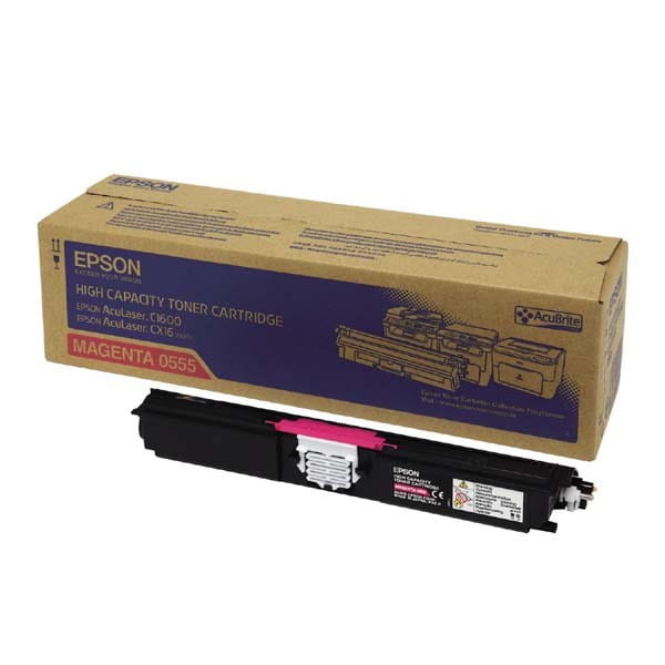 Epson oryginalny toner C13S050555, magenta, 2700s, return, Epson AcuLaser C1600, CX16, O