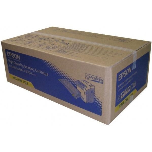 Epson oryginalny toner C13S051124, yellow, 9000s, Epson AcuLaser C3800DN, 3800DTN, 3800N, O