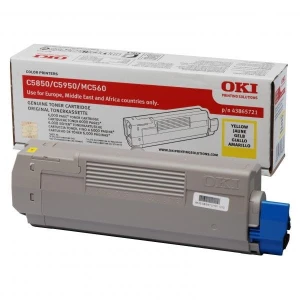 OKI oryginalny toner 43865721, yellow, 6000s