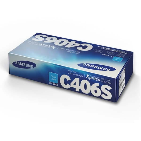 Samsung oryginalny toner CLT-C406S, cyan, 1000s, Samsung CLP-360, 365, CLX-3300, 3305, O