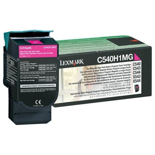 Lexmark oryginalny toner C540H1MG, magenta, 2000s, high capacity, return, Lexmark C540, X543, X544, X543, X544, O