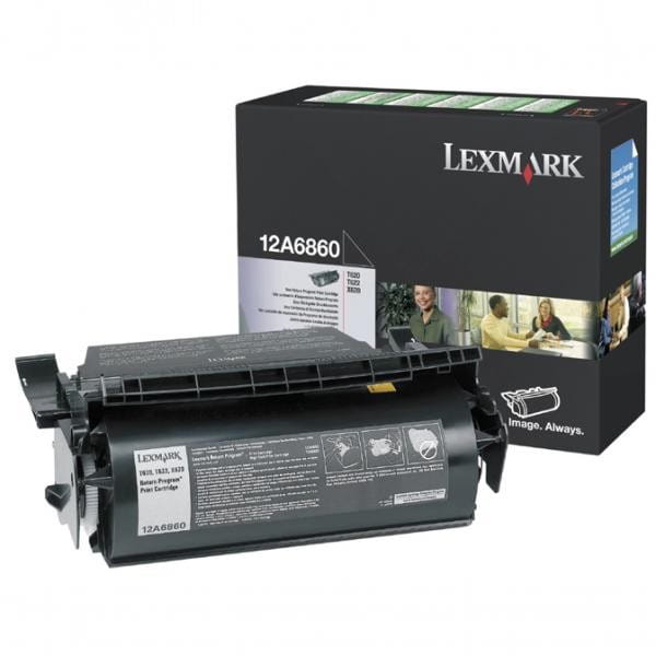 Lexmark oryginalny toner 12A6860, black, 10000s, return, Lexmark T620, X620e, T622, O