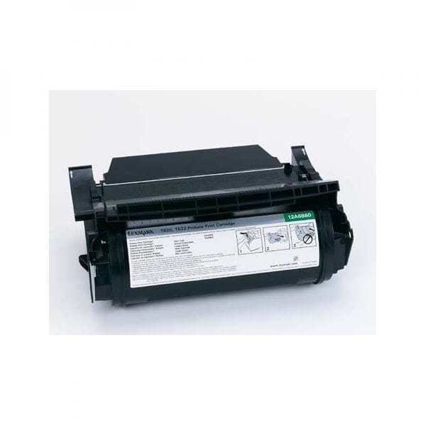 Lexmark oryginalny toner 12A6860, black, 10000s, return, Lexmark T620, X620e, T622, O