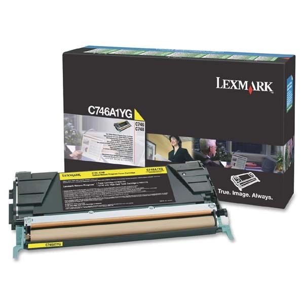 Lexmark oryginalny toner C746A1YG, yellow, 7000s, return, Lexmark C746DN, C746DTN, C746N, C748DE, C748DTE, C748E, O