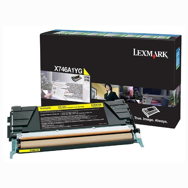 Lexmark oryginalny toner X746A1YG, yellow, 7000s, return, Lexmark X746DE, X748DE, X748DTE, O