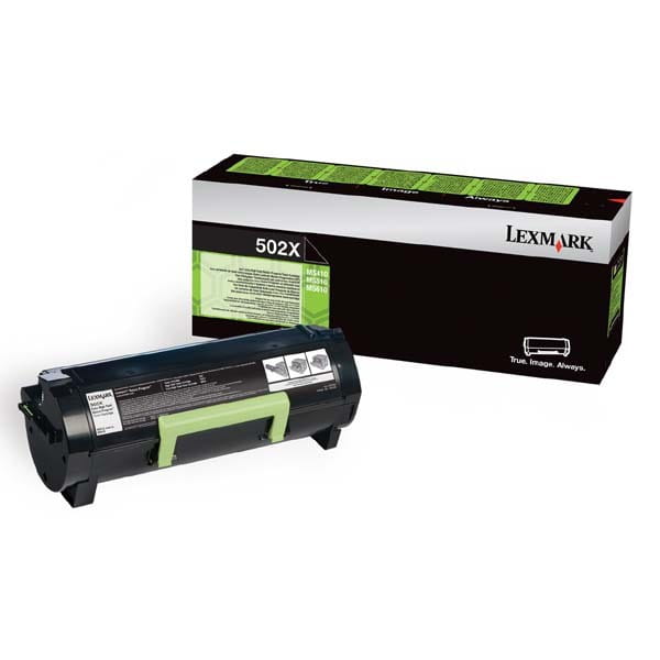 Lexmark oryginalny toner 50F2X00, black, 10000s, 502X, extra duża pojemność, return, Lexmark MS410D, 410DN, 510DN, 610DE, 610DN, 6