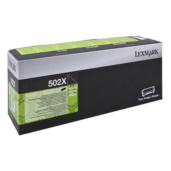 Lexmark oryginalny toner 50F2X00, black, 10000s, 502X, extra duża pojemność, return, Lexmark MS410D, 410DN, 510DN, 610DE, 610DN, 6