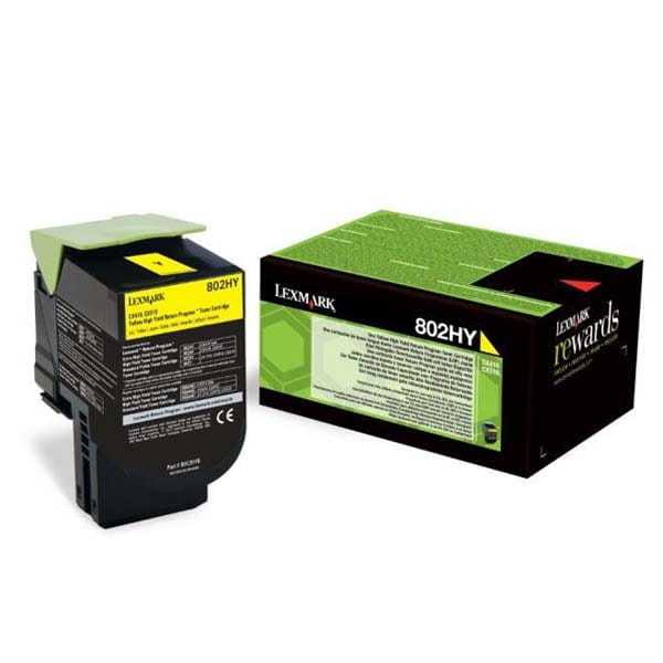 Lexmark oryginalny toner 80C2HY0, yellow, 3000s, return, Lexmark CX410, 510, O