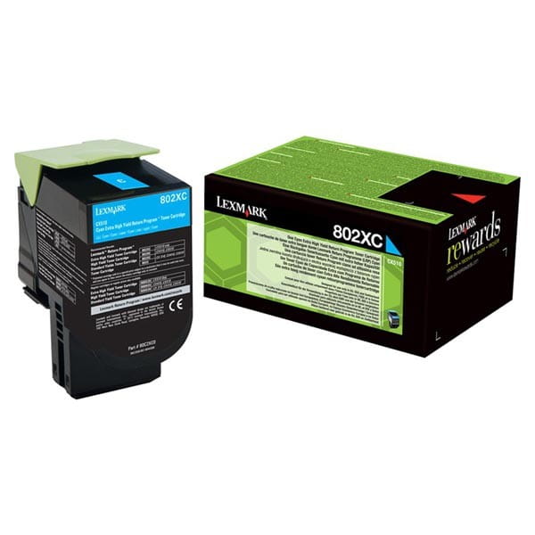 Lexmark oryginalny toner 80C2XC0, cyan, 4000s, extra duża pojemność, return, Lexmark CX510de, CX510dhe, CX510dthe, O