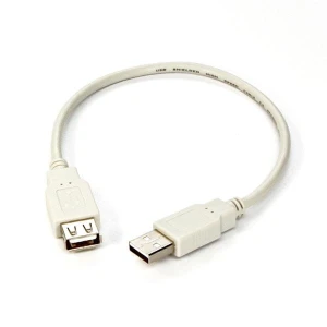 Logo Przedłużacz USB (2.0), USB A M - USB A F, 0.3m, biała, blistr