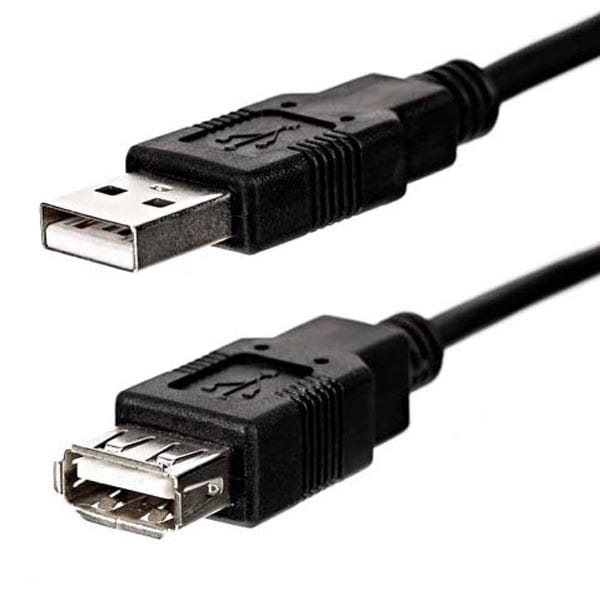 Kabel USB (2.0), USB A M- USB A F, 1.8m, czarny, Logo Economy