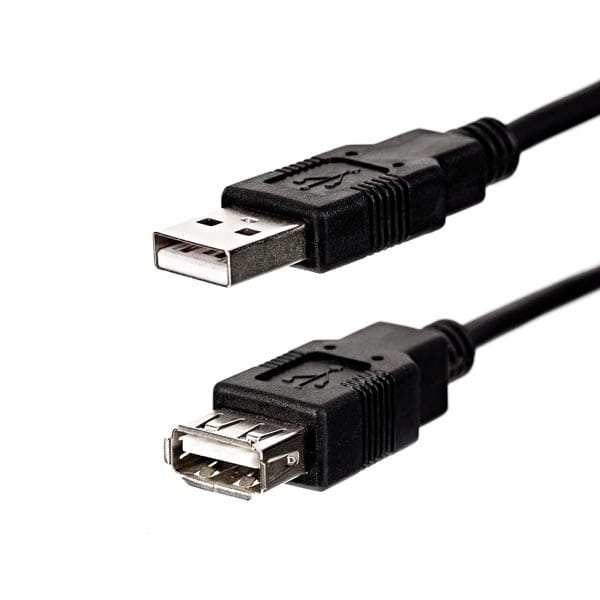 Kabel USB (2.0), USB A M- USB A F, 3m, czarny, Logo Economy