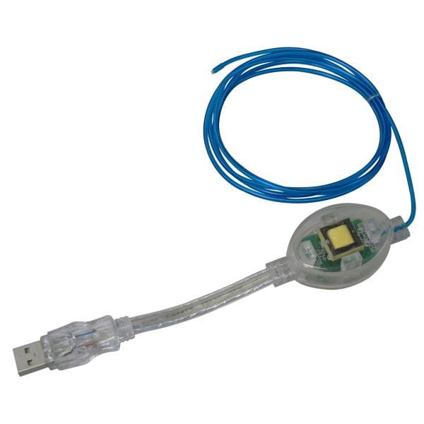 Kabel USB (1.1), USB A M- svítící drát, 1.5m, niebieski, blistr