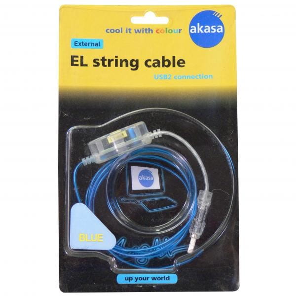 Kabel USB (1.1), USB A M- svítící drát, 1.5m, niebieski, blistr