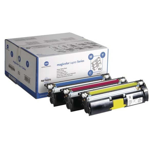 Konica Minolta oryginalny toner A00W012, CMY, 13500 (3x4500)s, 1710-5950-01, z hologramem, Konica Minolta Magic Color 2400, 2430,