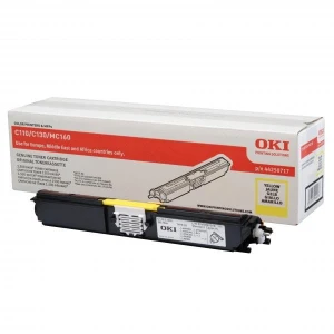 OKI oryginalny toner 44250717, yellow, 1500s, OKI C110, 130n, MC160, O