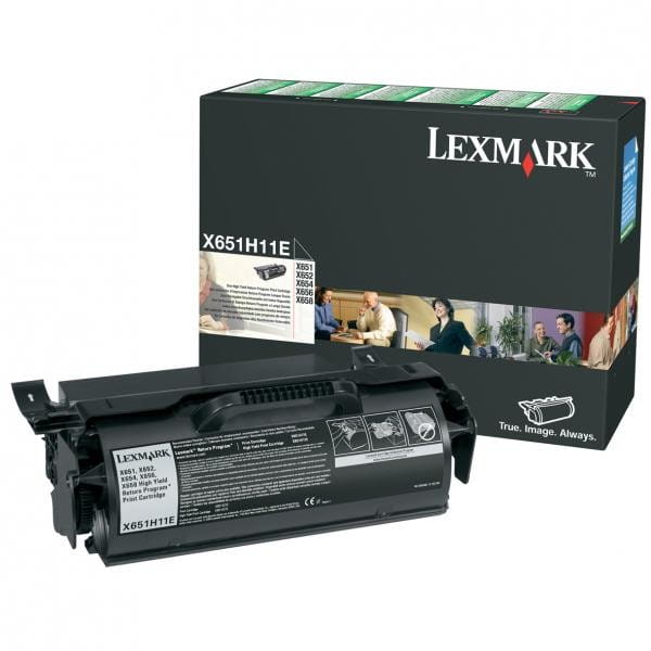 Lexmark oryginalny toner X651H11E, black, 25000s, return, Lexmark X651, X652, X654, X656, X658, O