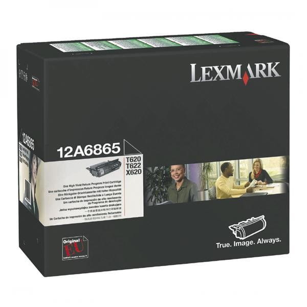 Lexmark oryginalny toner 12A6865, black, 30000s, return, Lexmark T620, X620e, T622, O