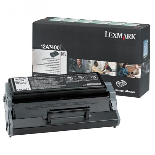 Lexmark oryginalny toner 12A7400, black, 3000s, return, Lexmark E321, E323, O