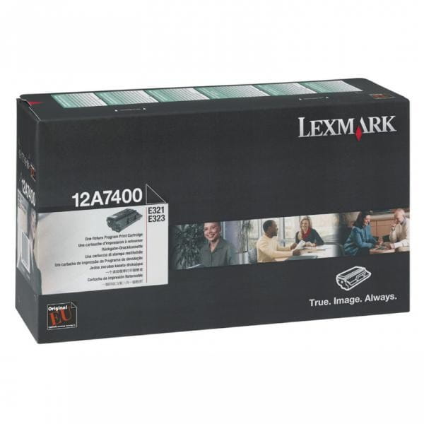 Lexmark oryginalny toner 12A7400, black, 3000s, return, Lexmark E321, E323, O