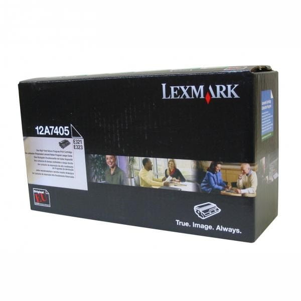 Lexmark oryginalny toner 12A7405, black, 6000s, return, Lexmark E321, E323, O