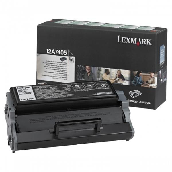 Lexmark oryginalny toner 12A7405, black, 6000s, return, Lexmark E321, E323, O
