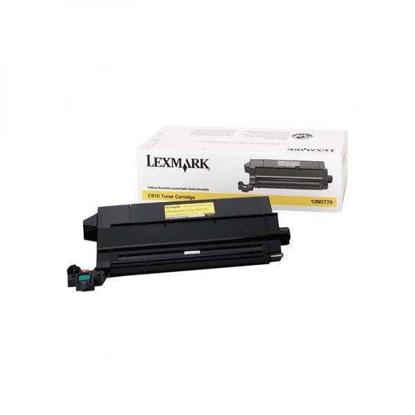 Lexmark oryginalny toner 12N0770, yellow, 14000s, Lexmark Optra C910, C912, X912e, O