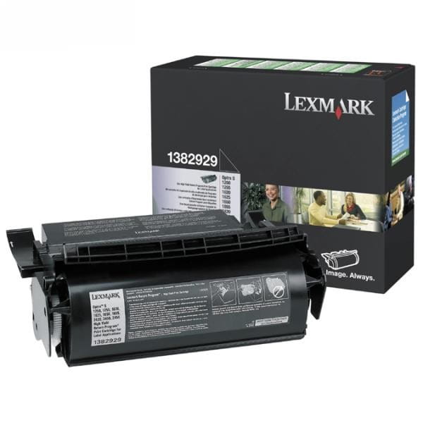 Lexmark oryginalny toner 1382929, black, 17600s, naklejane etykiety, return, Lexmark Optra S 1250, 1620, 1855, 2455, O
