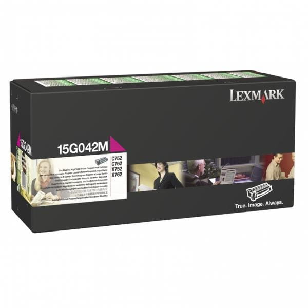 Lexmark oryginalny toner 15G042M, magenta, 15000s, return, Lexmark C752, C76x, O