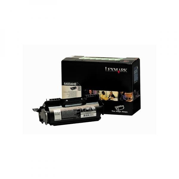 Lexmark oryginalny toner 64004HE, black, 21000s, naklejane etykiety, return, Lexmark T640, T642, T644, O