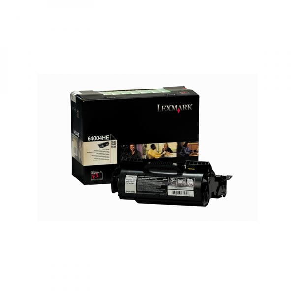 Lexmark oryginalny toner 64004HE, black, 21000s, naklejane etykiety, return, Lexmark T640, T642, T644, O