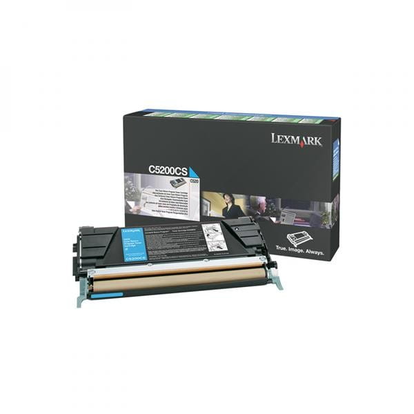 Lexmark oryginalny toner C5200CS, cyan, 1500s, return, Lexmark C530, O