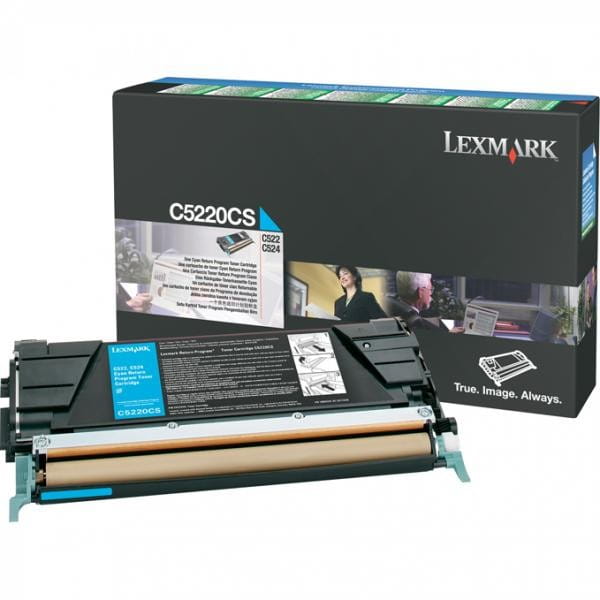 Lexmark oryginalny toner C5220CS, cyan, 3000s, return, Lexmark C522n, C524, O