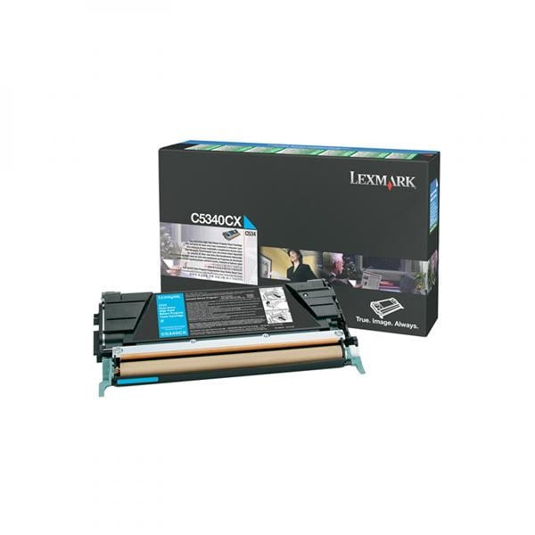 Lexmark oryginalny toner C5340CX, cyan, 7000s, return, Lexmark C534x, O