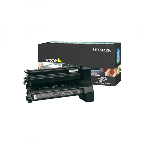 Lexmark oryginalny toner C7700YH, yellow, 10000s, return, Lexmark C770, C772, O