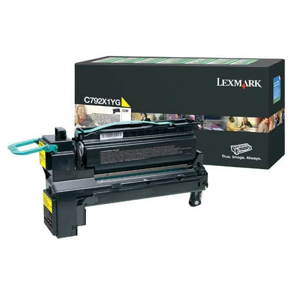 Lexmark oryginalny toner C792X1YG, yellow, 20000s, extra duża pojemność, return, Lexmark C792de, C792e, C792dhe, C792dte, O