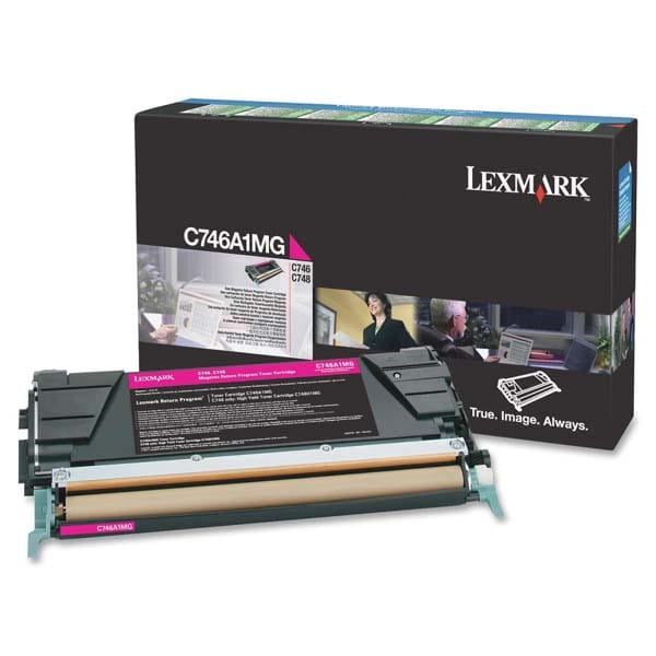 Lexmark oryginalny toner C746A1MG, magenta, 7000s, return, Lexmark C746DN, C746DTN, C746N, C748DE, C748DTE, C748E, O
