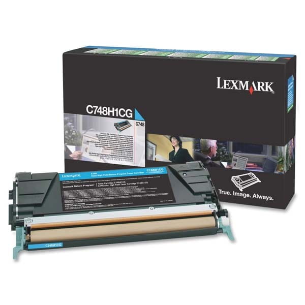 Lexmark oryginalny toner C748H1CG, cyan, 10000s, high capacity, return, Lexmark C748DE, C748DTE, C748E, O