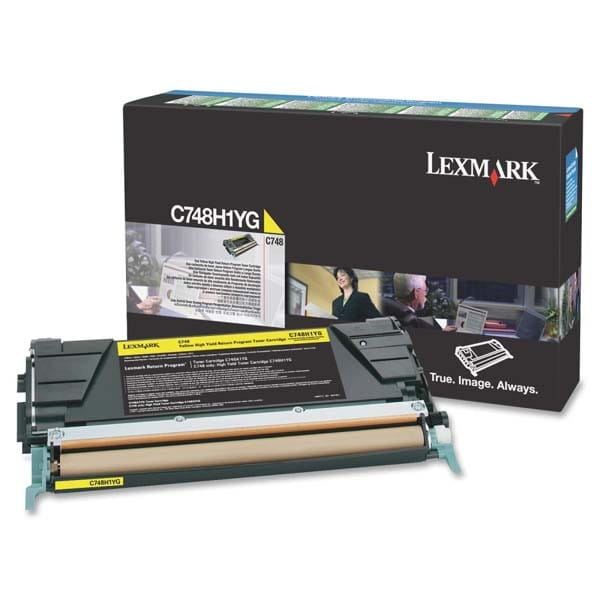 Lexmark oryginalny toner C748H1YG, yellow, 10000s, high capacity, return, Lexmark C748DE, C748DTE, C748E, O