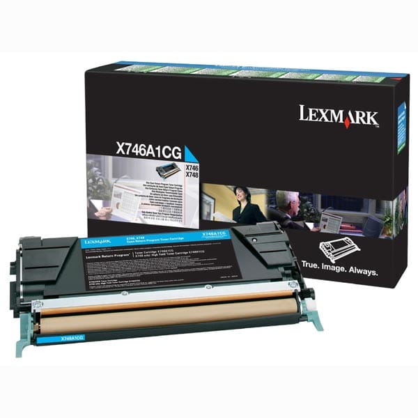 Lexmark oryginalny toner X746A1CG, cyan, 7000s, return, Lexmark X746DE, X748DE, X748DTE, O