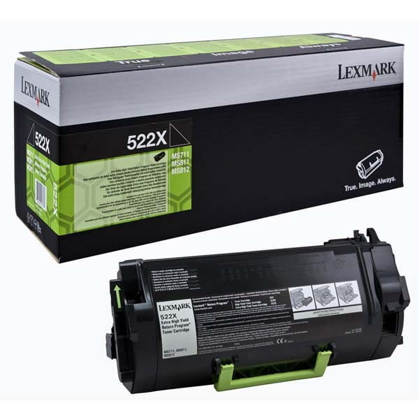 Lexmark oryginalny toner 52D2X00, black, 45000s, 522X, extra duża pojemność, return, Lexmark MS811, 812, O