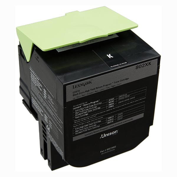 Lexmark oryginalny toner 80C2XK0, black, 8000s, extra duża pojemność, return, Lexmark CX510de, CX510dhe, CX510dthe, O