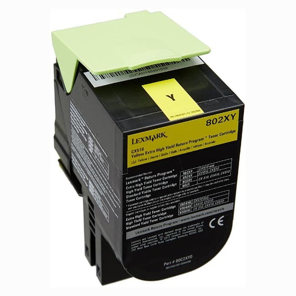 Lexmark oryginalny toner 80C2XY0, yellow, 4000s, extra duża pojemność, return, Lexmark CX510de, CX510dhe, CX510dthe, O