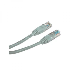Przewód LAN UTP crossover patchcord, Cat.5e, RJ45 M - RJ45 M, 10 m, nieekranowany, krzyżowy, szary, do połączenia 2 PC Logo blistr
