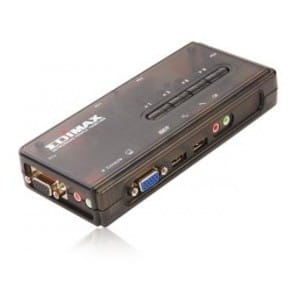 Switch KVM Edimax EK-UAK4 4xUSB z kablami, audio i mic