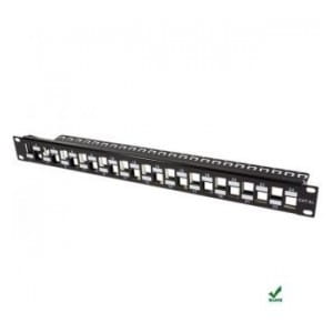 Patch panel Intellinet 24 porty, otwarty z tacką, czarny
